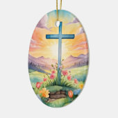 Prachtige paas Waterverf kunst Keramisch Ornament (Links)