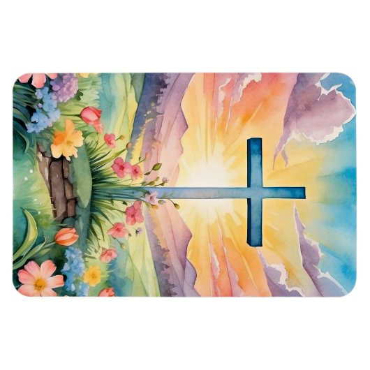 Prachtige paas Waterverf kunst Magneet (Horizontaal)