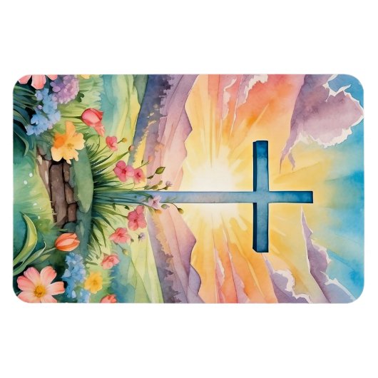 Prachtige paas Waterverf kunst Magneet (Horizontaal)