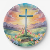 Prachtige paas Waterverf kunst Papieren Bordje (Voorkant)