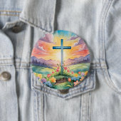 Prachtige paas Waterverf kunst Ronde Button 4,0 Cm (In situ)