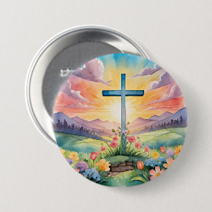 Prachtige paas Waterverf kunst Ronde Button 7,6 Cm