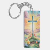 Prachtige paas Waterverf kunst Sleutelhanger (Voorkant Links)