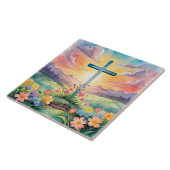 Prachtige paas Waterverf kunst Tegeltje (Zijkant)