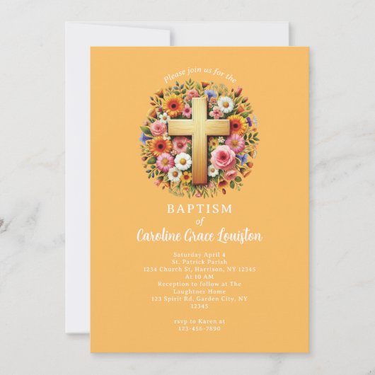 Prachtige paasdoop kaart (Voorkant)