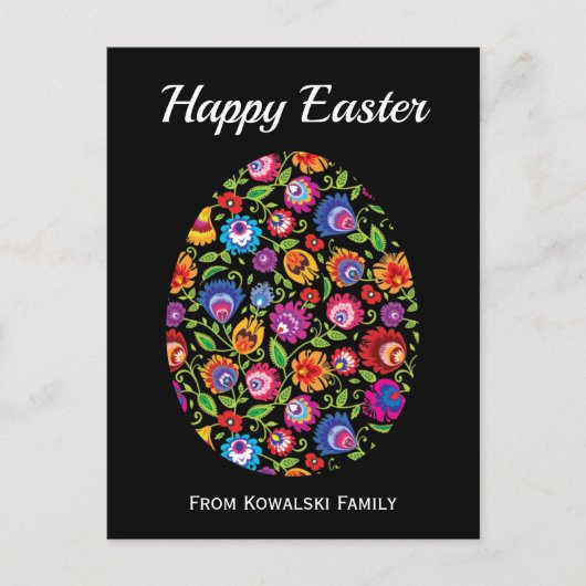 Prachtige paaseieren van Folklore met aangepaste t Briefkaart (Voorkant)