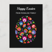 Prachtige paaseieren van Folklore met aangepaste t Briefkaart (Voorkant)