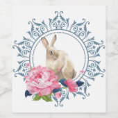 Prachtige paaskonijn wijn etiket (Enkel label)