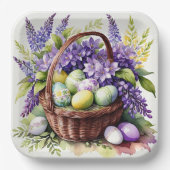 Prachtige paaspapier borden papieren bordje (Voorkant)