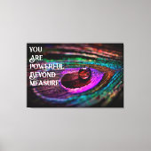 Prachtige pacock-doetherwaterdruppel canvas afdruk (Voorkant)