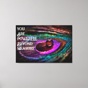 Prachtige pacock-doetherwaterdruppel canvas afdruk