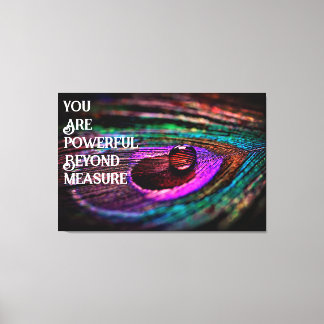 Prachtige pacock-doetherwaterdruppel canvas afdruk