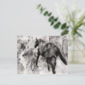 Prachtige Paint Horse Merrie en Veulen Briefkaart (Staand voorkant)