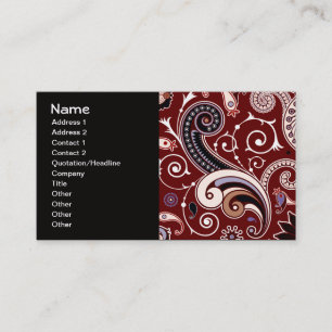Prachtige Paisley Floral Swirl Pattern Visitekaartje