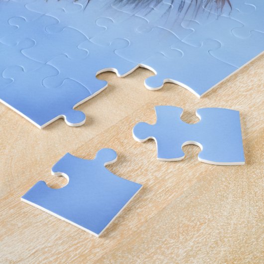 Prachtige Palm Tree Art Tropische Stijl Puzzel Legpuzzel (Zijkant)