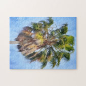 Prachtige Palm Tree Art Tropische Stijl Puzzel Legpuzzel (Horizontaal)