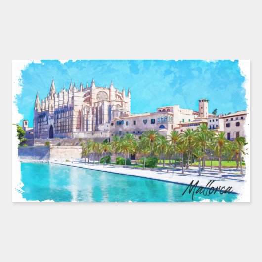 Prachtige Palma de Mallorca Spanje Balearen Rechthoekige Sticker (Voorkant)