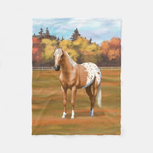 Prachtige Palomino Appaloosa Horse Fleece Deken (Voorkant)