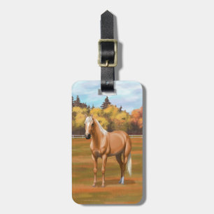 Prachtige palomino Quarter Horse Stallion Bagagelabel