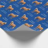 Prachtige palomino Quarter Horse Stallion Cadeaupapier (Hoek)