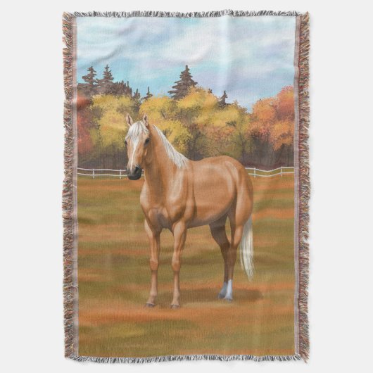 Prachtige palomino Quarter Horse Stallion Deken (Voorkant Verticaal)