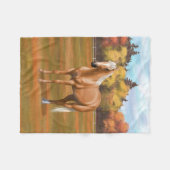 Prachtige palomino Quarter Horse Stallion Fleece Deken (Voorkant (Horizontaal))