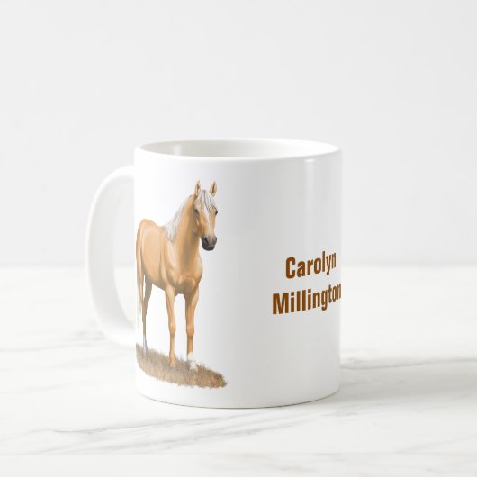 Prachtige palomino Quarter Horse Stallion Koffiemok (Voorkant links)