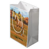 Prachtige palomino Quarter Horse Stallion Medium Cadeauzakje (Achterkant Gekanteld)