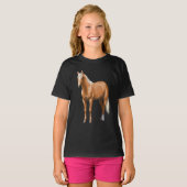 Prachtige palomino Quarter Horse Stallion T-shirt (Voorkant volledig)