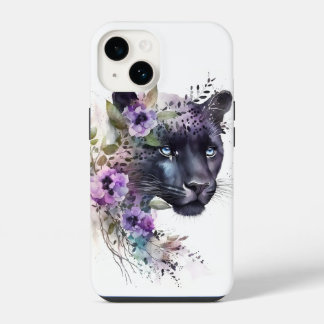Prachtige pantherse Paarse Waterverf iPhone 14 Hoesje