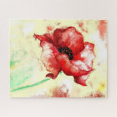 Prachtige papaverpuzzel - Waterverf schilderen Legpuzzel (Horizontaal)