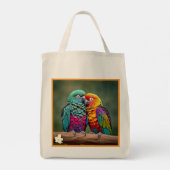 "Prachtige papegaai Afbeeldingen" Tote Bag (Achterkant)