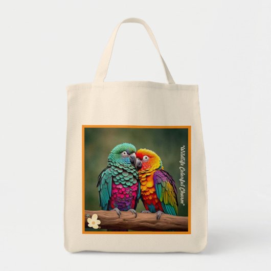 "Prachtige papegaai Afbeeldingen" Tote Bag (Voorkant)