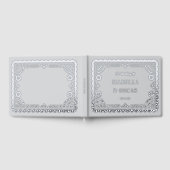 Prachtige  Papel Picado bruiloft zilver Gastenboek (Volledig)
