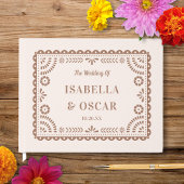 Prachtige  Papel Picado Chic Neutral Wedding Gastenboek
