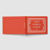 Prachtige  Papel Picado Warm Red Wedding Gastenboek (Volledig)