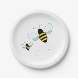 Prachtige papieren bordjes bijen baby shower decor