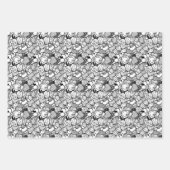 Prachtige papiervellen met zwart-wit en wit gevoel inpakpapier vel (Voorkant 2)