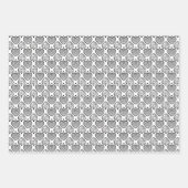 Prachtige papiervellen met zwart-wit en wit gevoel inpakpapier vel (Voorkant)