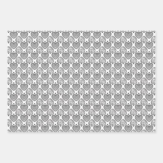 Prachtige papiervellen met zwart-wit en wit gevoel inpakpapier vel (Voorkant)
