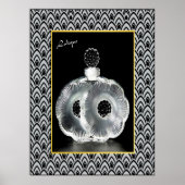 Prachtige  parfumeflesje met Lalique Poster (Voorkant)