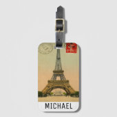 Prachtige  Parijse monogram Bagagelabel (Voorkant (verticaal))