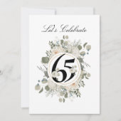 Prachtige pasta Floral 65e JUBILEUM Kaart (Voorkant)