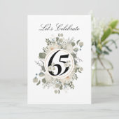 Prachtige pasta Floral 65e JUBILEUM Kaart (Staand voorkant)