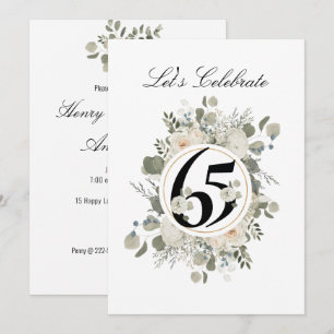 Prachtige pasta Floral 65e JUBILEUM Kaart