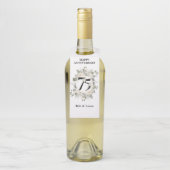 Prachtige pasta Floral 75e JUBILEUM Flessenhanger (Op fles)
