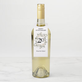 Prachtige pasta Floral met een 20e JUBILEUM Flessenhanger