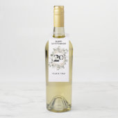 Prachtige pasta Floral met een 20e JUBILEUM Flessenhanger (Op fles)