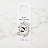 Prachtige pasta Floral met een 20e JUBILEUM Flessenhanger (Voorkant)