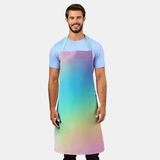 Prachtige pasteisteelgradiënt schort (Gedragen)